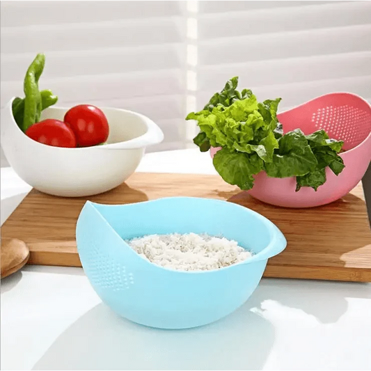 2PCS Nordic Food Grade Plastic Washing Filter Strainer Basket Sieve Drainer Cleaning Gadget Food Grade Plastic Rice Beans Peas Washing Filter Strainer Basket Sieve Drainer Cleaning Gadget Kitchen Accessories