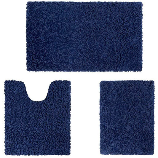3-Piece Set: Bathroom Rugs Set Ultra Soft Non Slip