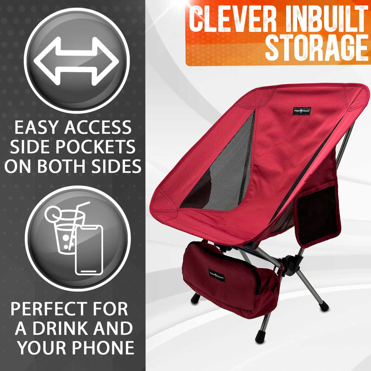 Pike Trail Ultralight Compact Outdoor Camping Tailgate Beach Chair