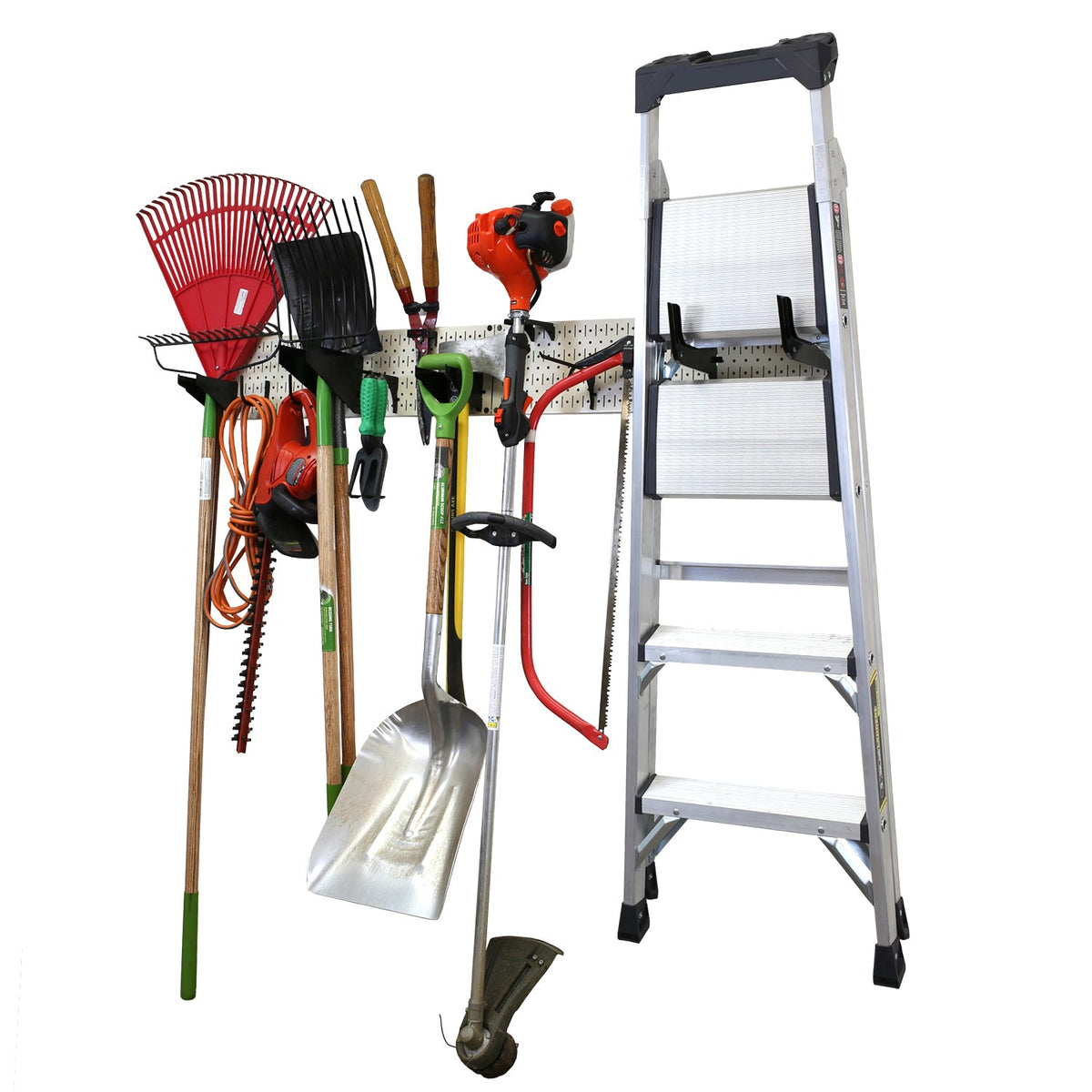 Lawn & Garden Tool Organization Wall Pegboard