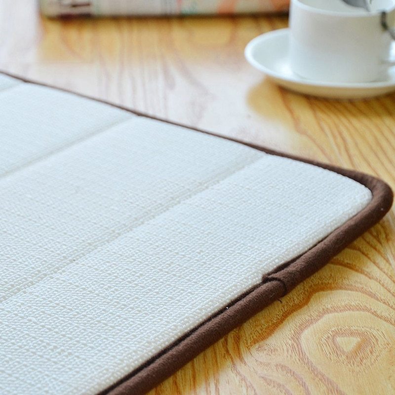 Home Bath Mat Water Absorption Non-slip Memory Foam