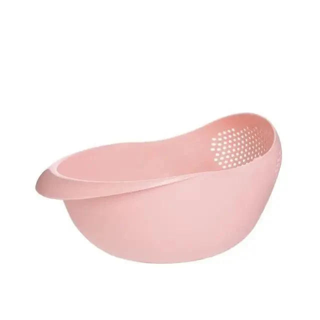 2PCS Nordic Food Grade Plastic Washing Filter Strainer Basket Sieve Drainer Cleaning Gadget Food Grade Plastic Rice Beans Peas Washing Filter Strainer Basket Sieve Drainer Cleaning Gadget Kitchen Accessories