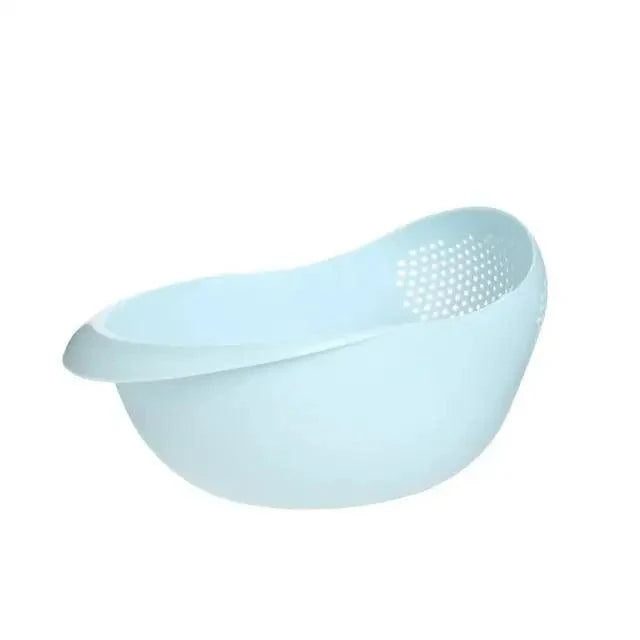 2PCS Nordic Food Grade Plastic Washing Filter Strainer Basket Sieve Drainer Cleaning Gadget Food Grade Plastic Rice Beans Peas Washing Filter Strainer Basket Sieve Drainer Cleaning Gadget Kitchen Accessories