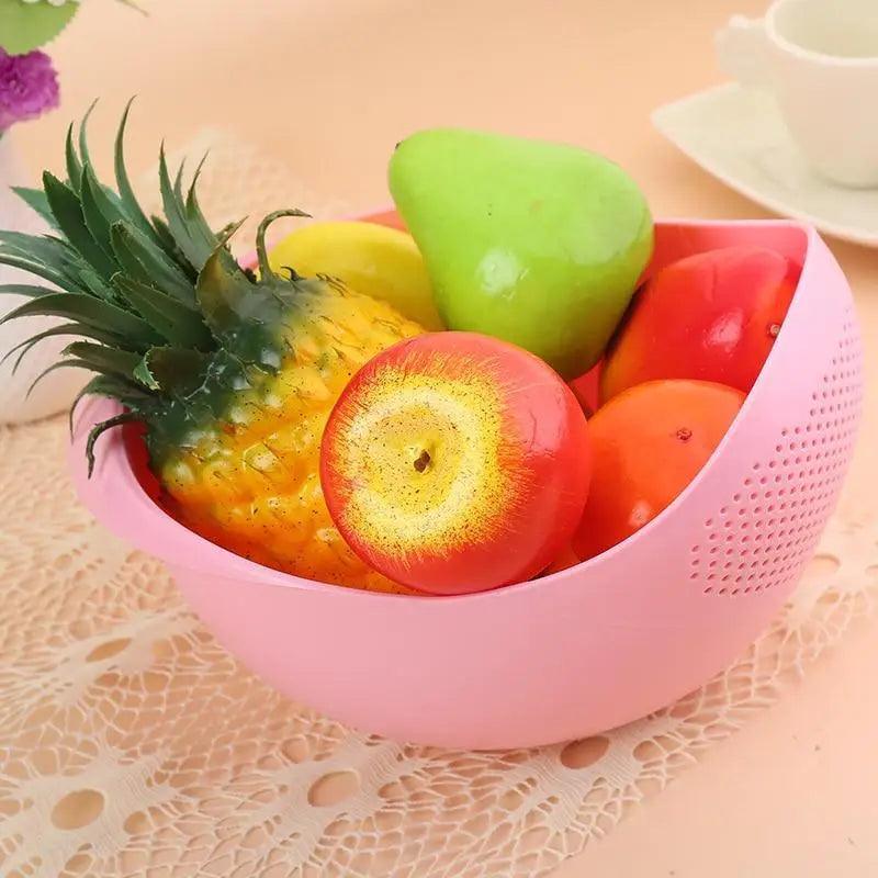 2PCS Nordic Food Grade Plastic Washing Filter Strainer Basket Sieve Drainer Cleaning Gadget Food Grade Plastic Rice Beans Peas Washing Filter Strainer Basket Sieve Drainer Cleaning Gadget Kitchen Accessories