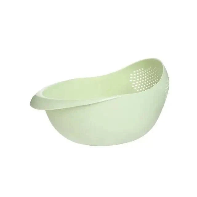 2PCS Nordic Food Grade Plastic Washing Filter Strainer Basket Sieve Drainer Cleaning Gadget Food Grade Plastic Rice Beans Peas Washing Filter Strainer Basket Sieve Drainer Cleaning Gadget Kitchen Accessories