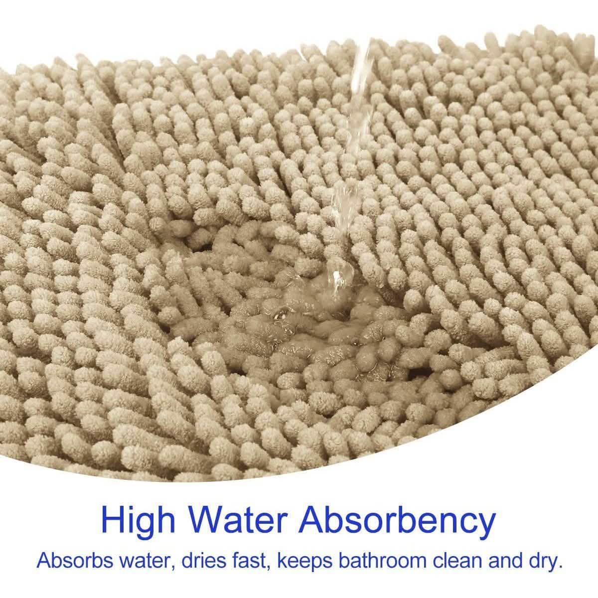 3-Piece Set: Bathroom Rugs Set Ultra Soft Non Slip