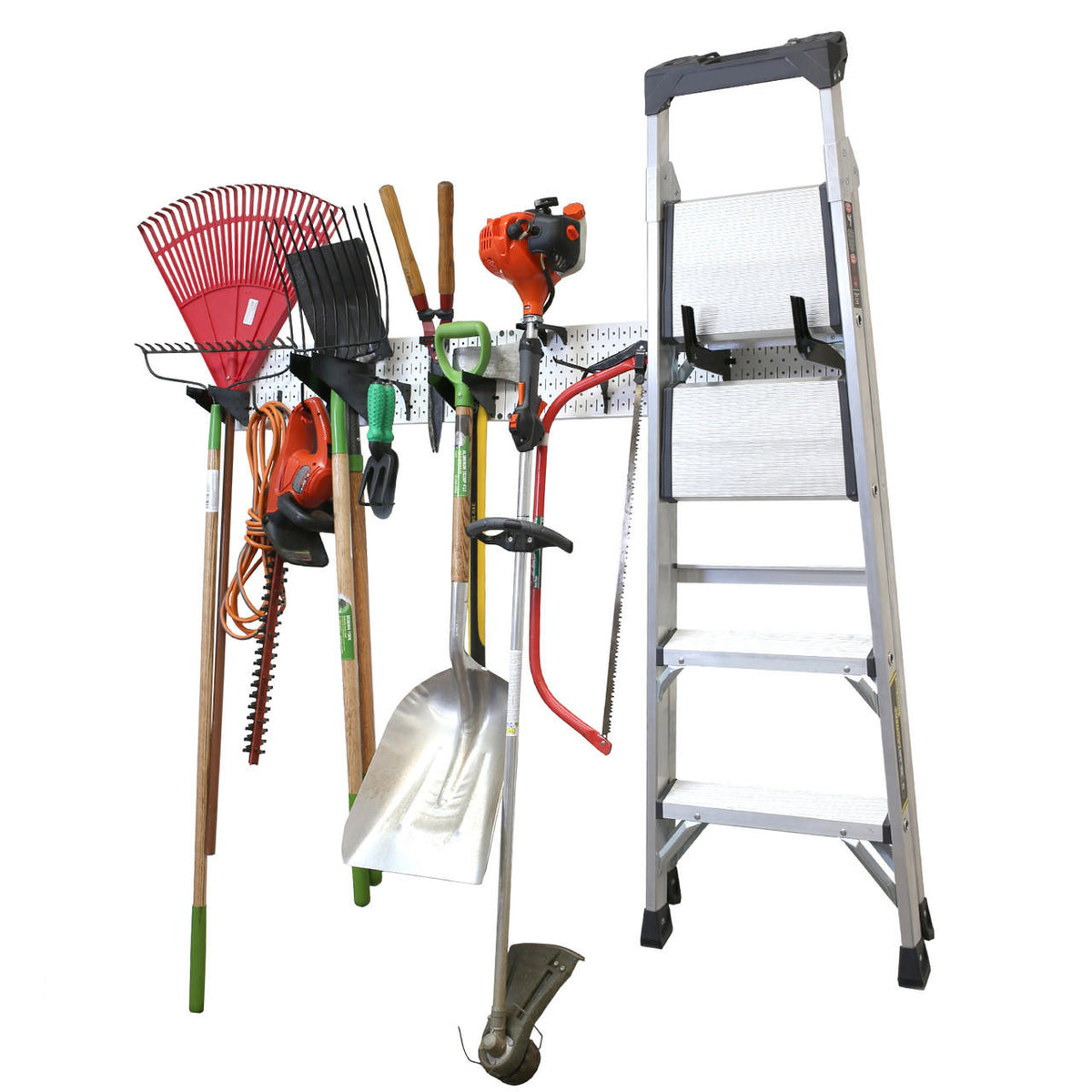 Lawn & Garden Tool Organization Wall Pegboard