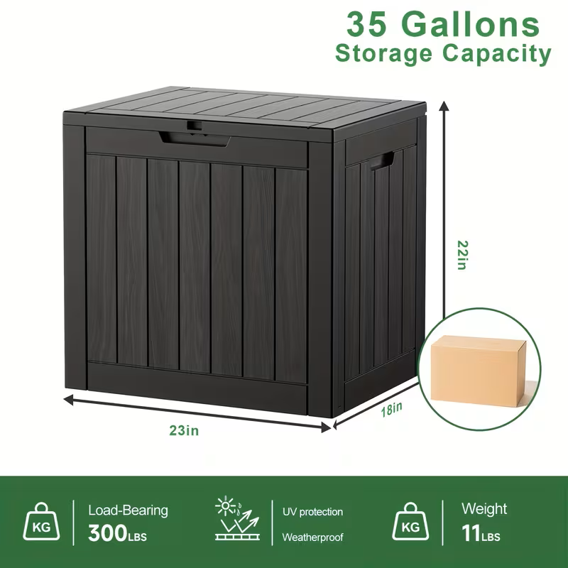 75 Gallon Heavy-Duty Outdoor Deck Box –