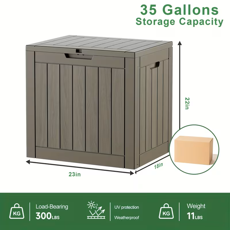 75 Gallon Heavy-Duty Outdoor Deck Box –