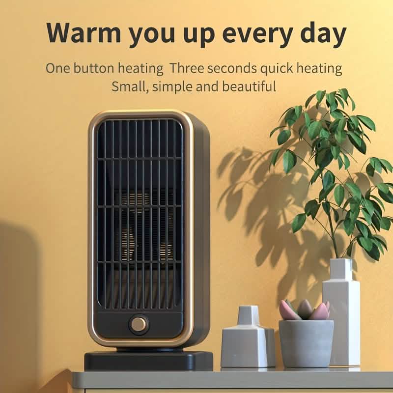 500W Portable Ceramic Space Heater with Safety Tip-Over Protection
