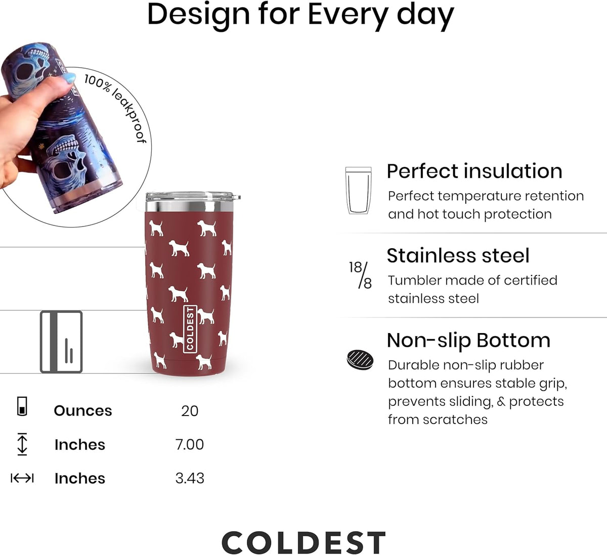 Coldest 20 oz Tumbler