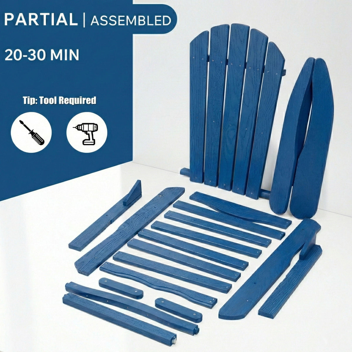 Outdoor Folding Adirondack Chair