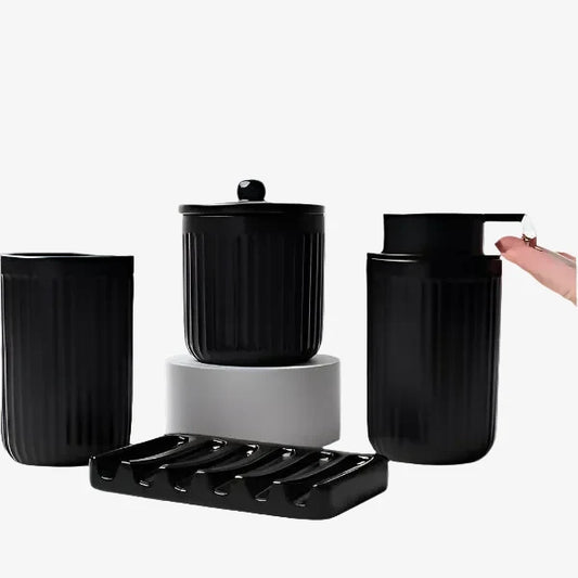 BosilunLife Pockmark 4-Piece Liquid Bathroom Set Recycled