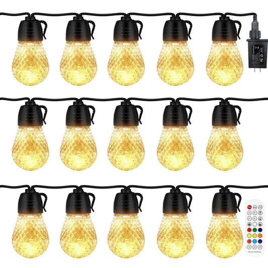 52.5FT Colorful Outdoor String Lights