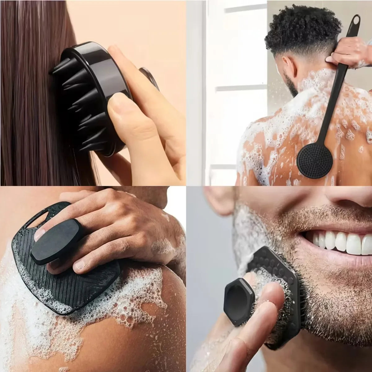 4PCS Set Silicone Body Scrubber