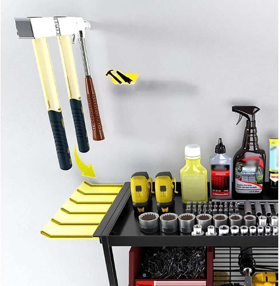 Power Tool Storage Wall Mounted Rack 4 Layer Power Drill Tool Holder