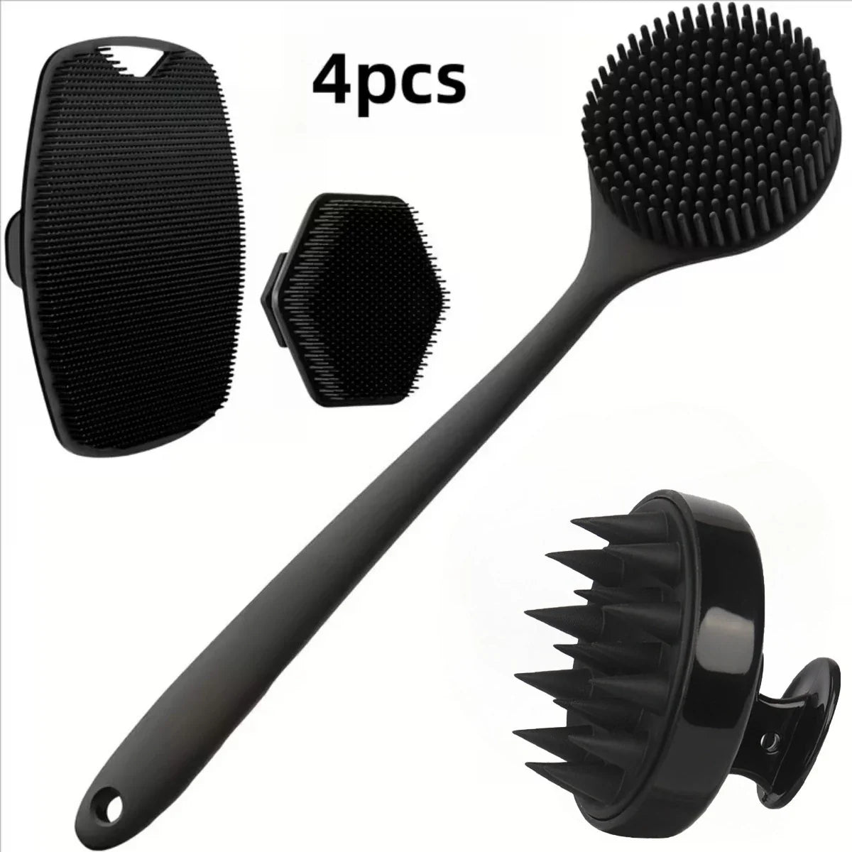 4PCS Set Silicone Body Scrubber