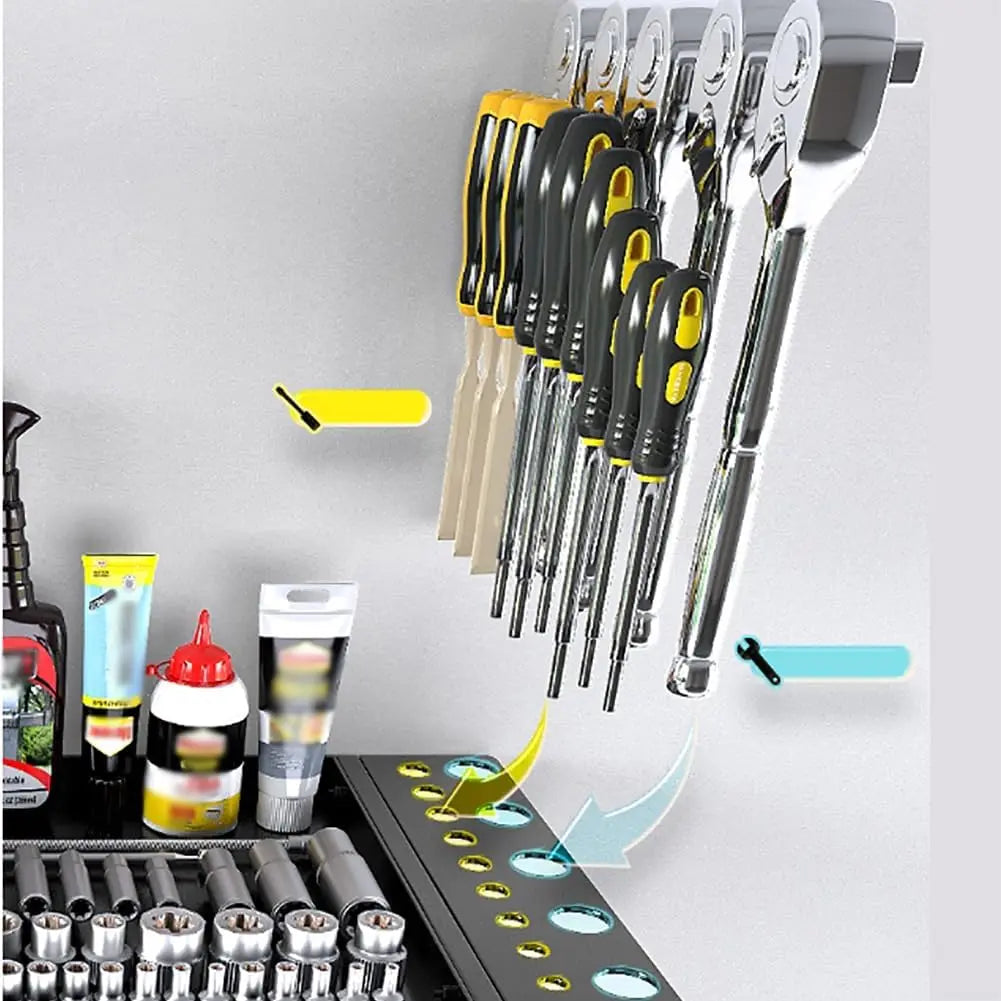 Power Tool Storage Wall Mounted Rack 4 Layer Power Drill Tool Holder