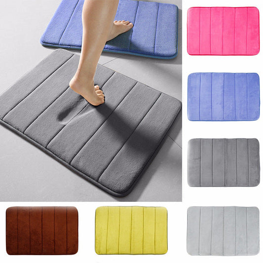 Home Bath Mat Water Absorption Non-slip Memory Foam