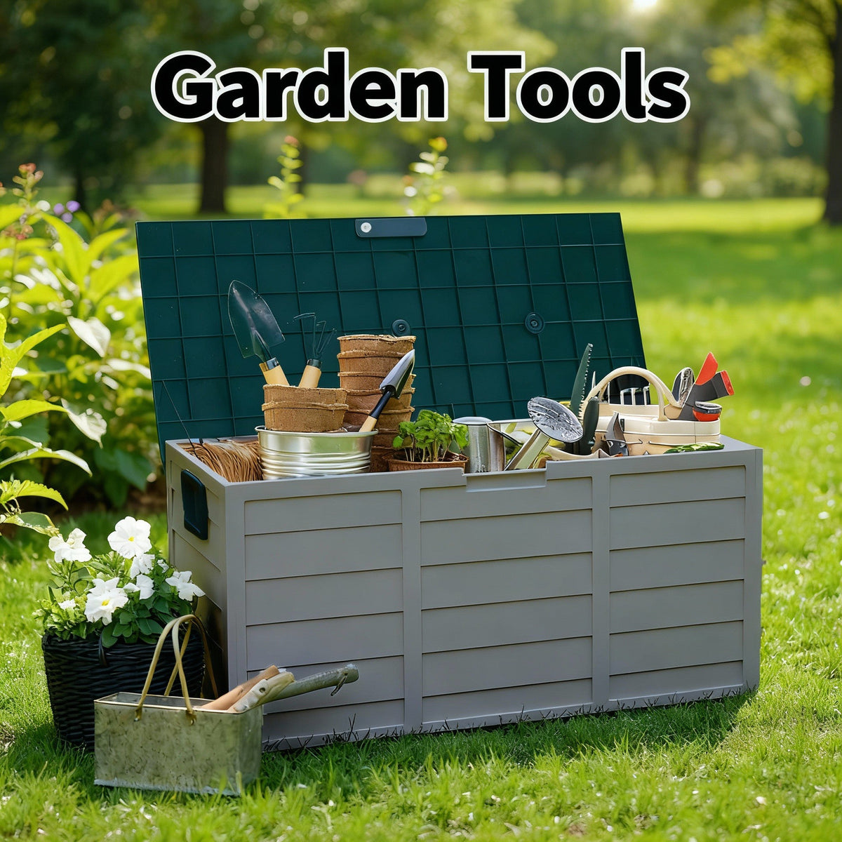 75 Gallon Heavy-Duty Outdoor Deck Box –