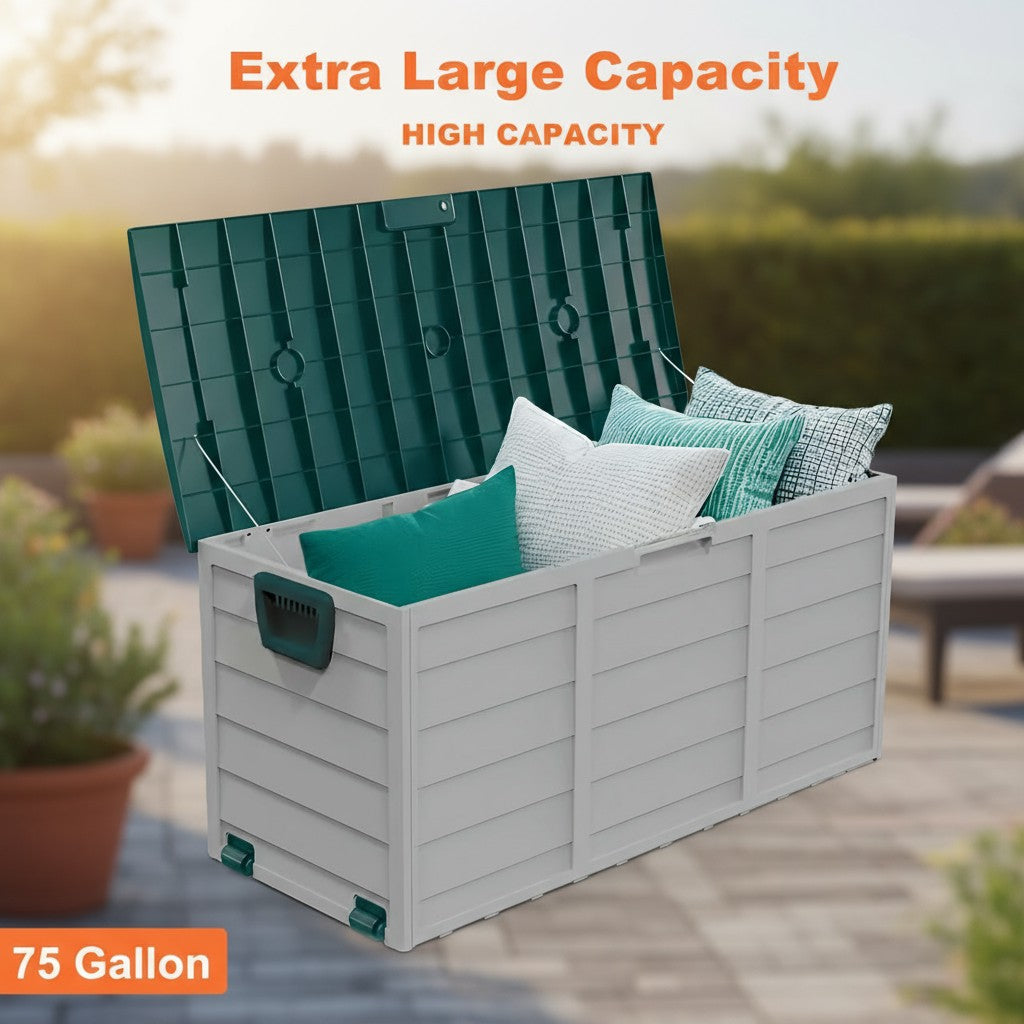 75 Gallon Heavy-Duty Outdoor Deck Box –
