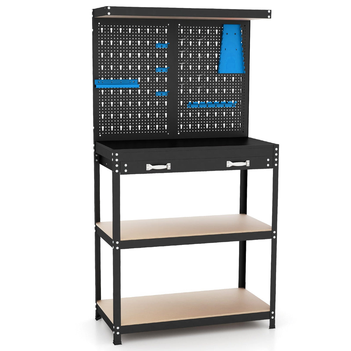 Tool Storage Workbench with Pegboard