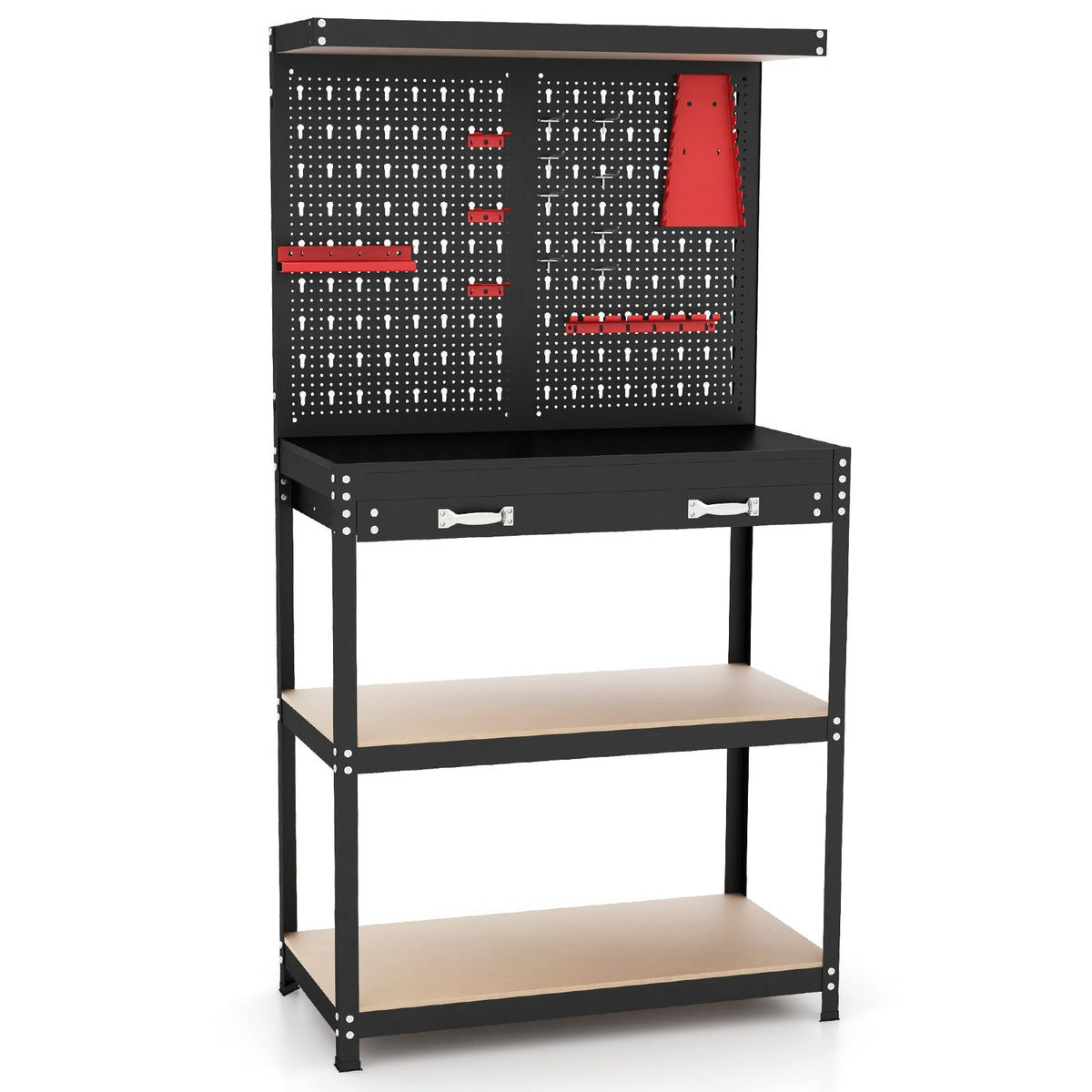 Tool Storage Workbench with Pegboard